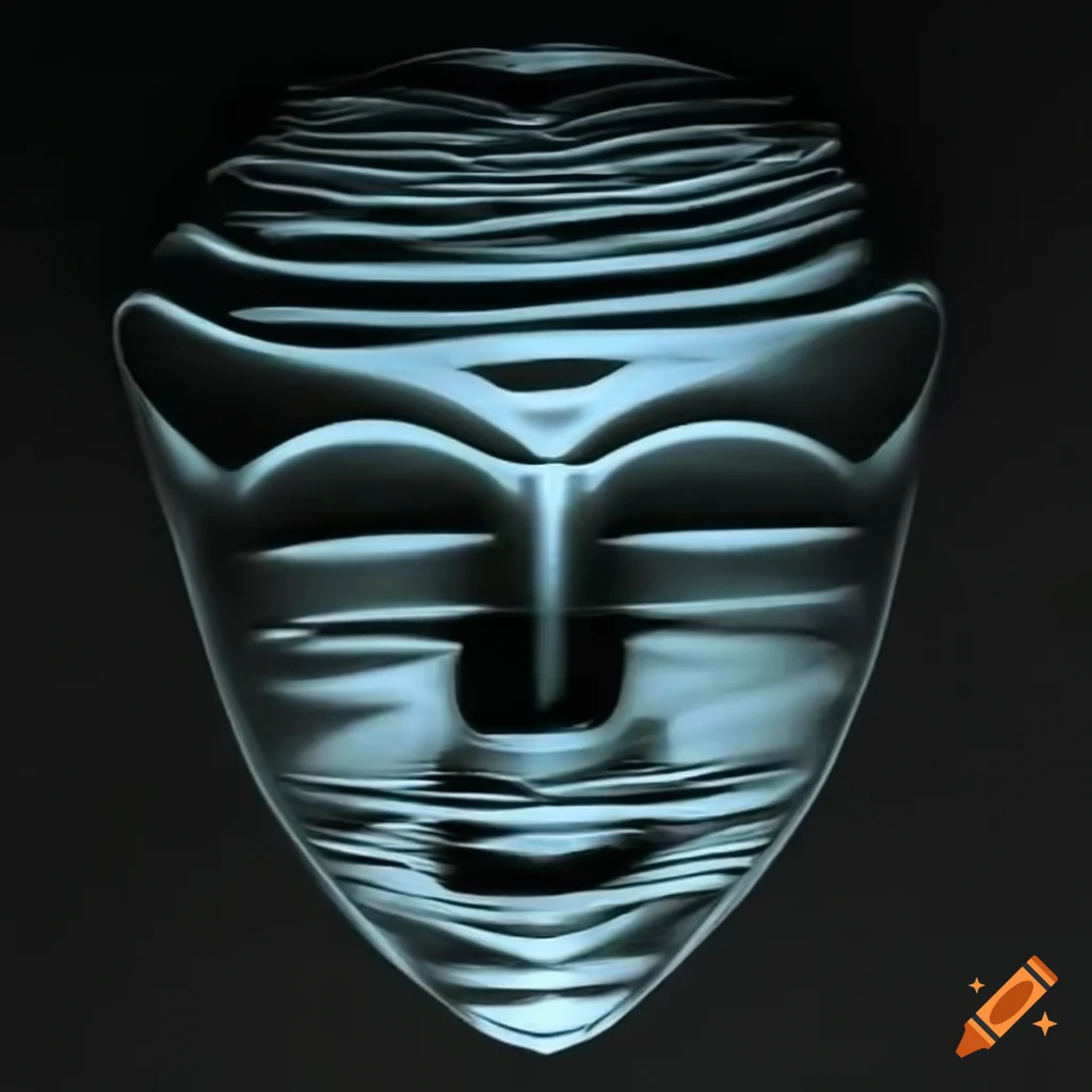abstract representation of the human form with thin lips
