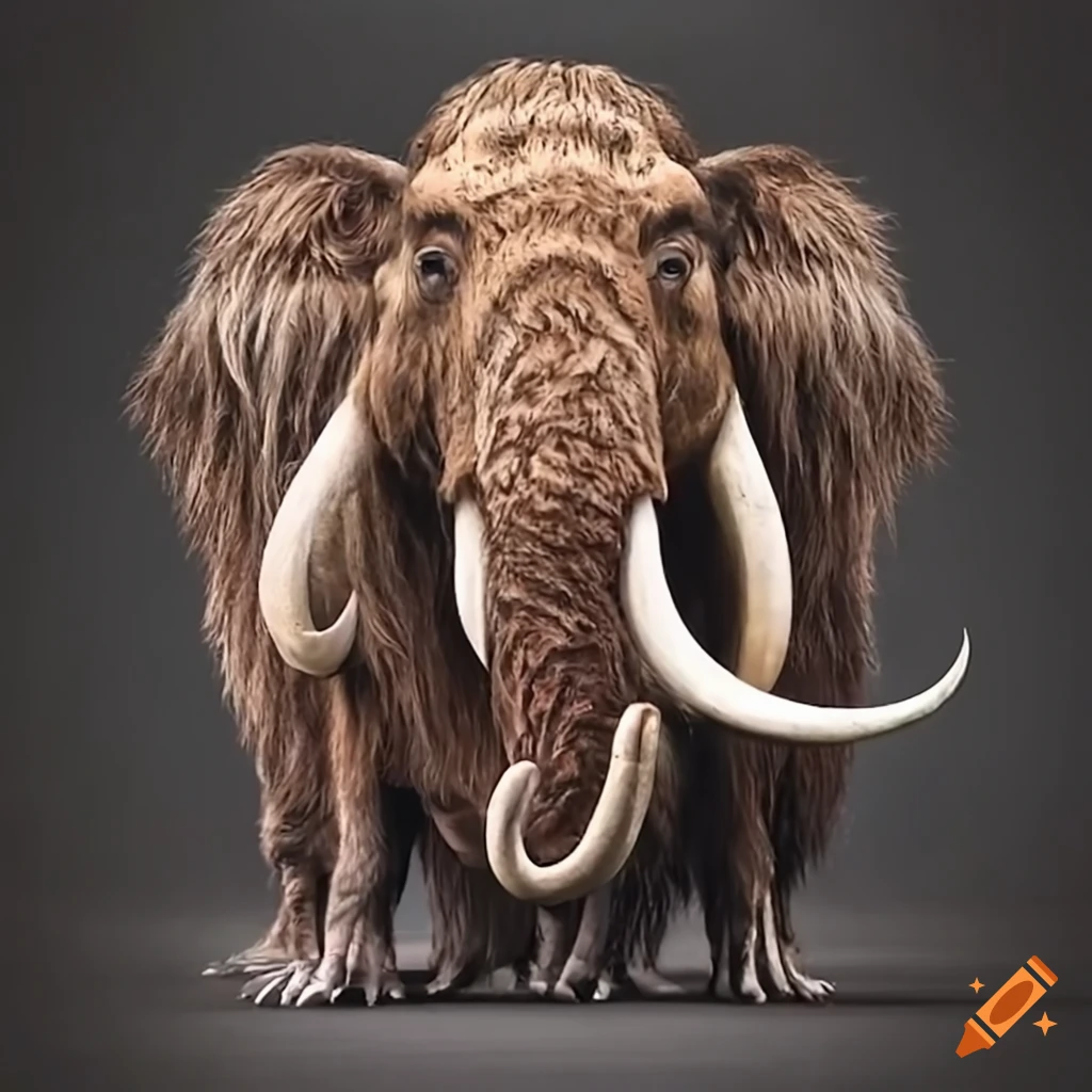 Digital art of a mammoth coming to life on Craiyon