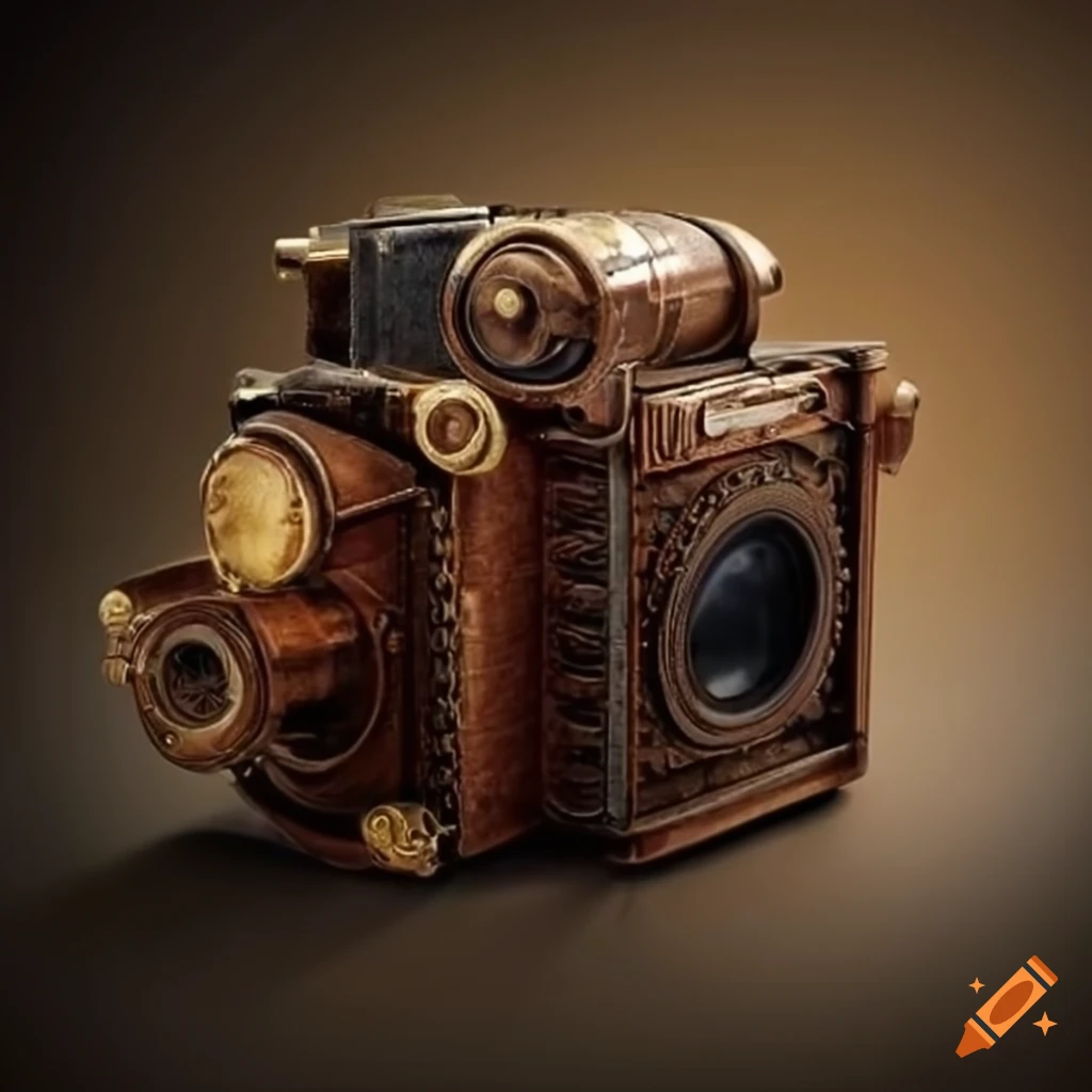 steampunk style old camera