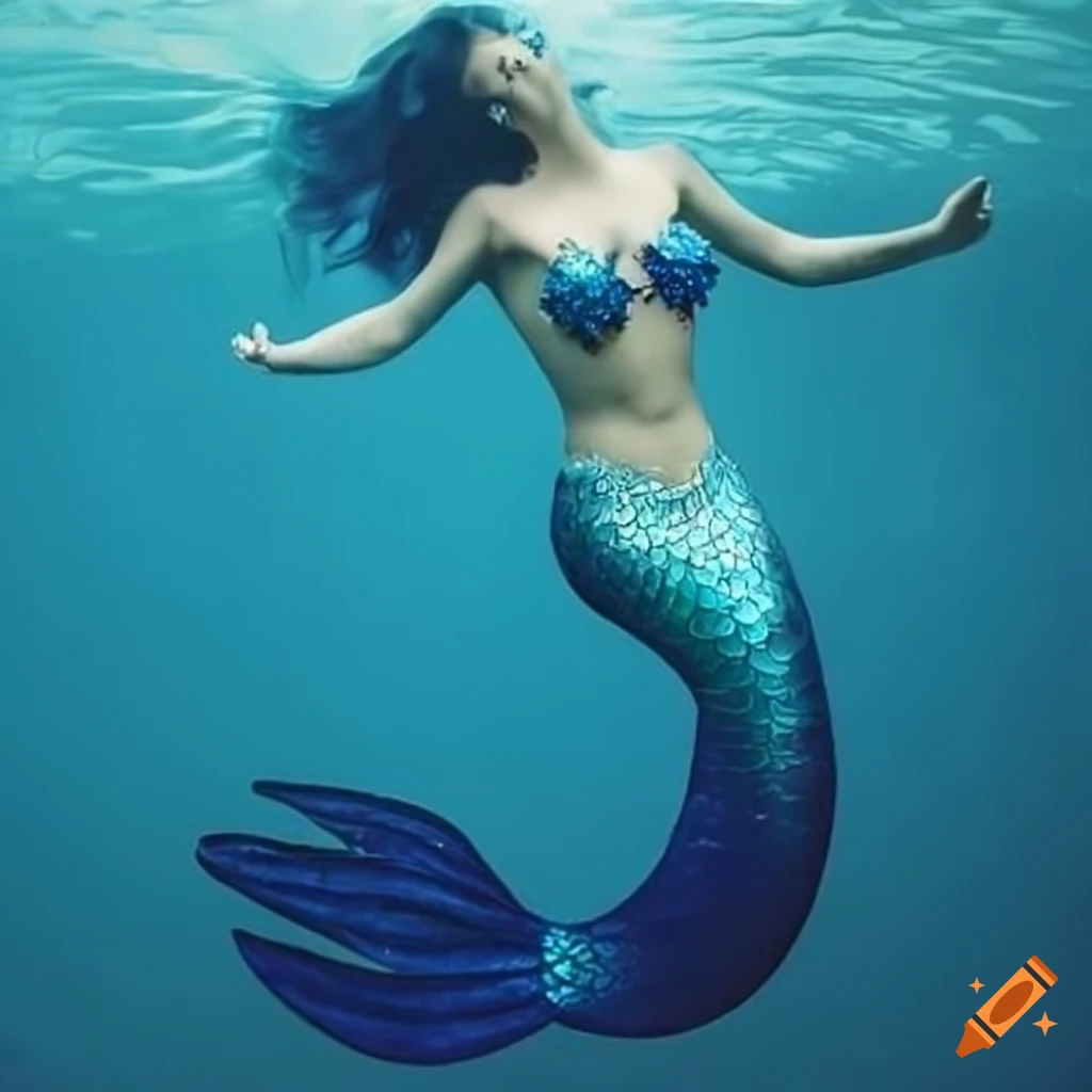 blue mermaid illustration