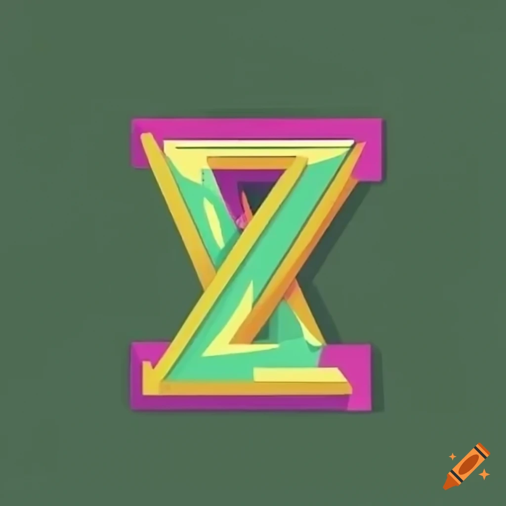 Vibrant and colorful letter z