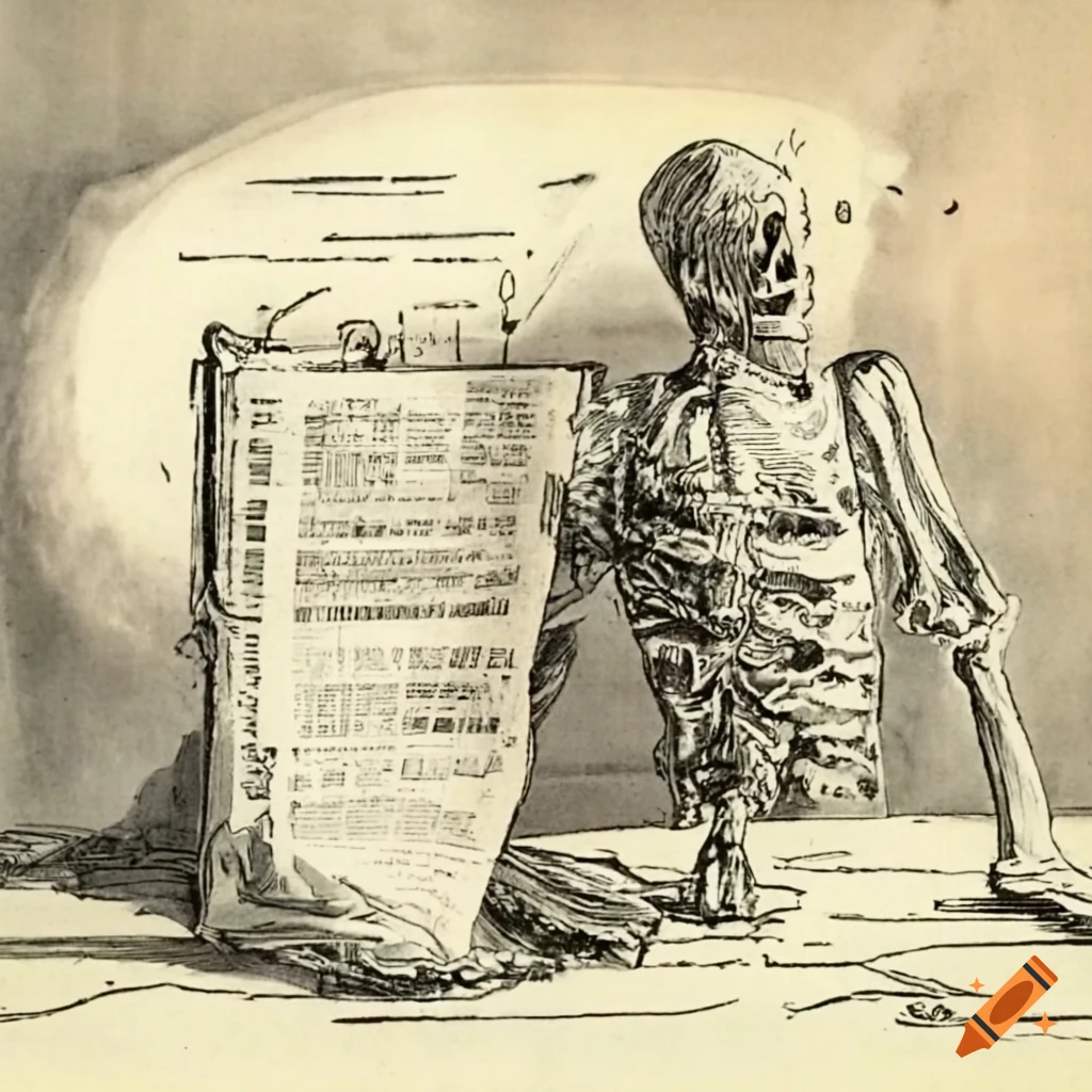 vintage newspaper article about the afterlife
