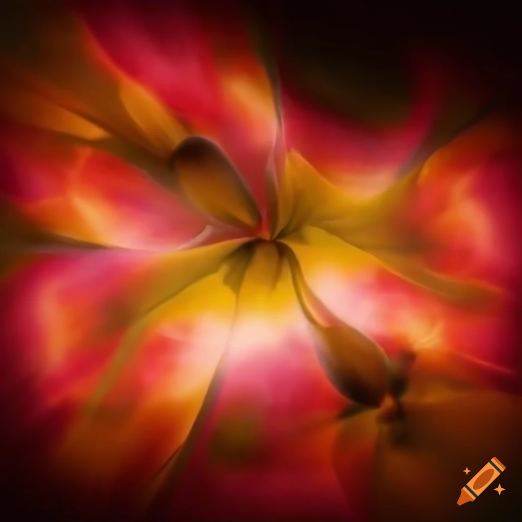 Blooming flowers swaying in the wind on Craiyon