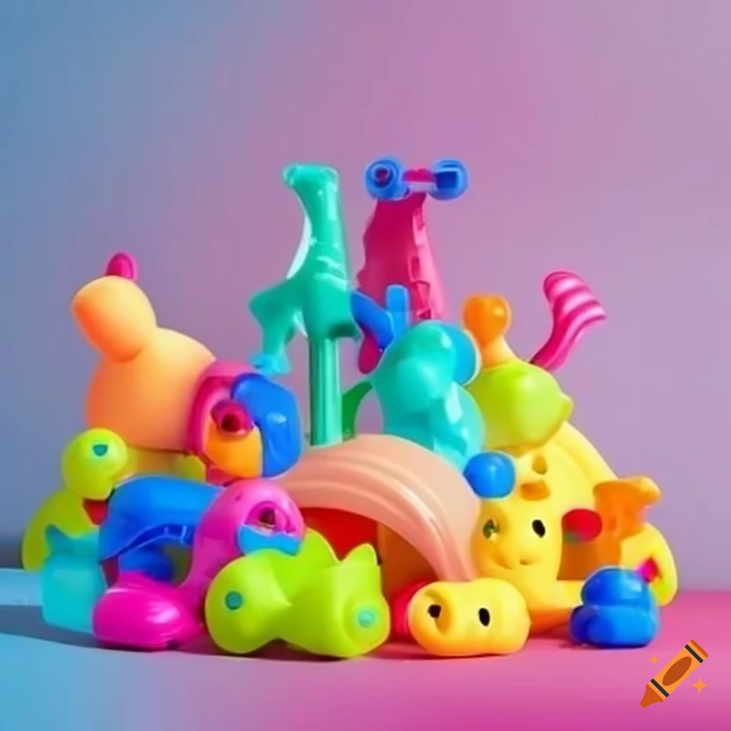 Colorful Plastic Toys On Craiyon