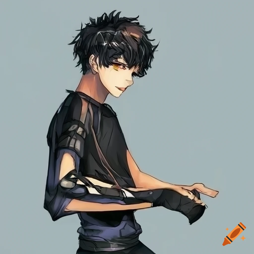 Male anime character wearing black mask, MyAnimeList Demon Drawing Male, anime  boy, black Hair, manga, computer Wallpaper png | Klipartz