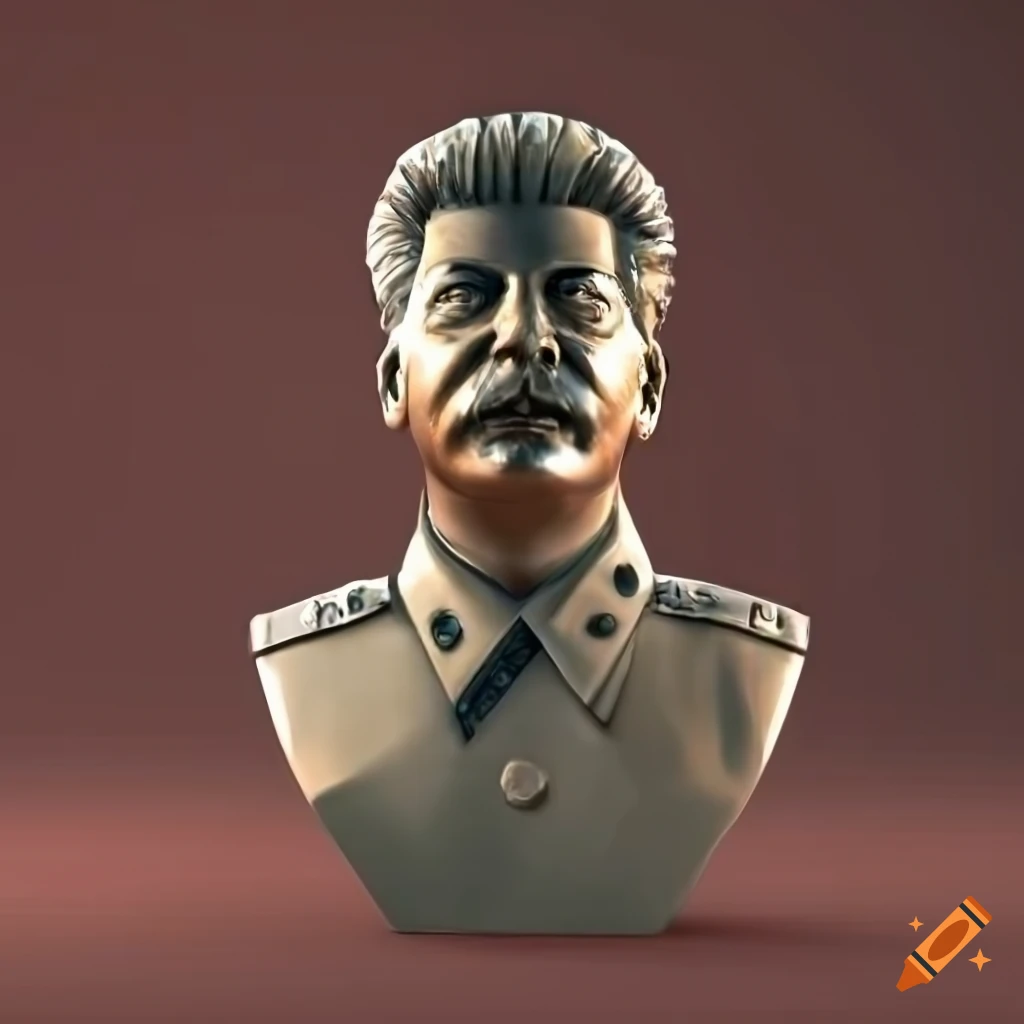Bronze bust of stalin on Craiyon