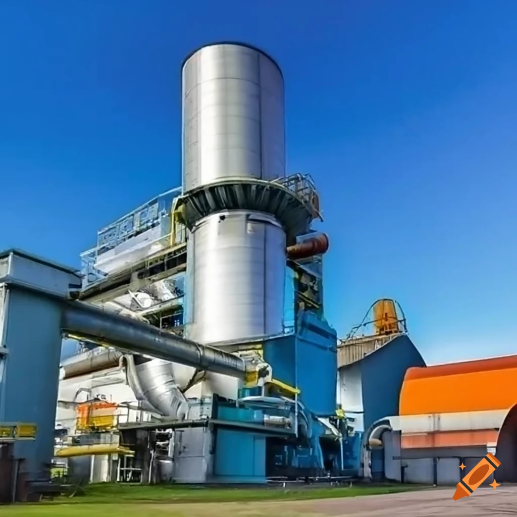 Large duct and stack in a steel mill in avesta, sweden on Craiyon
