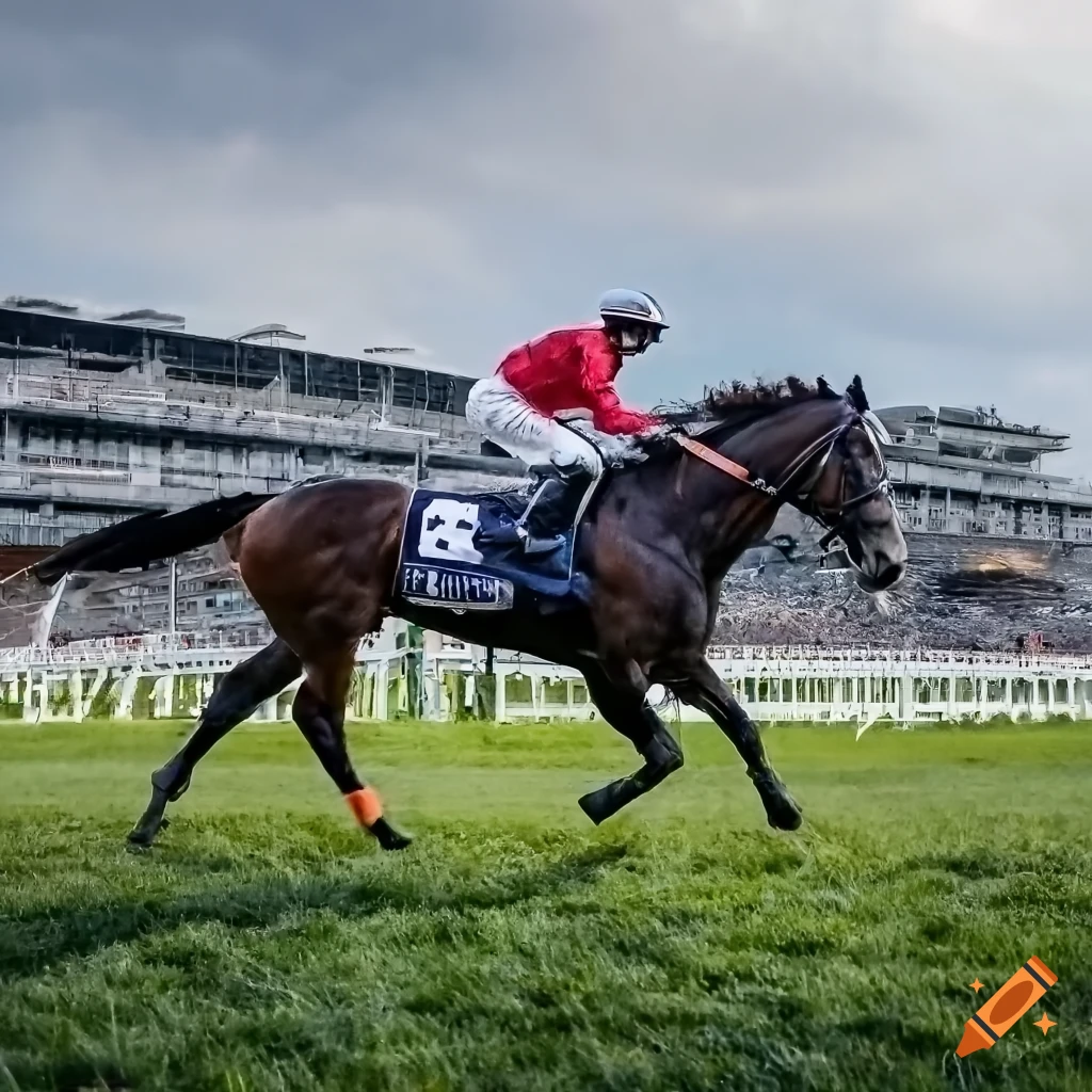 Ultrarealistic photo of a horse race in paris longchamp derby on Craiyon
