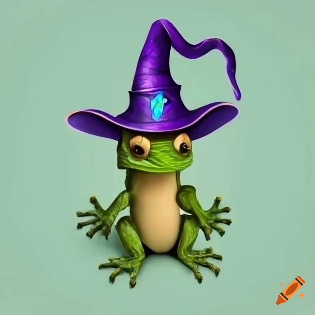 lizard wearing a wizard hat