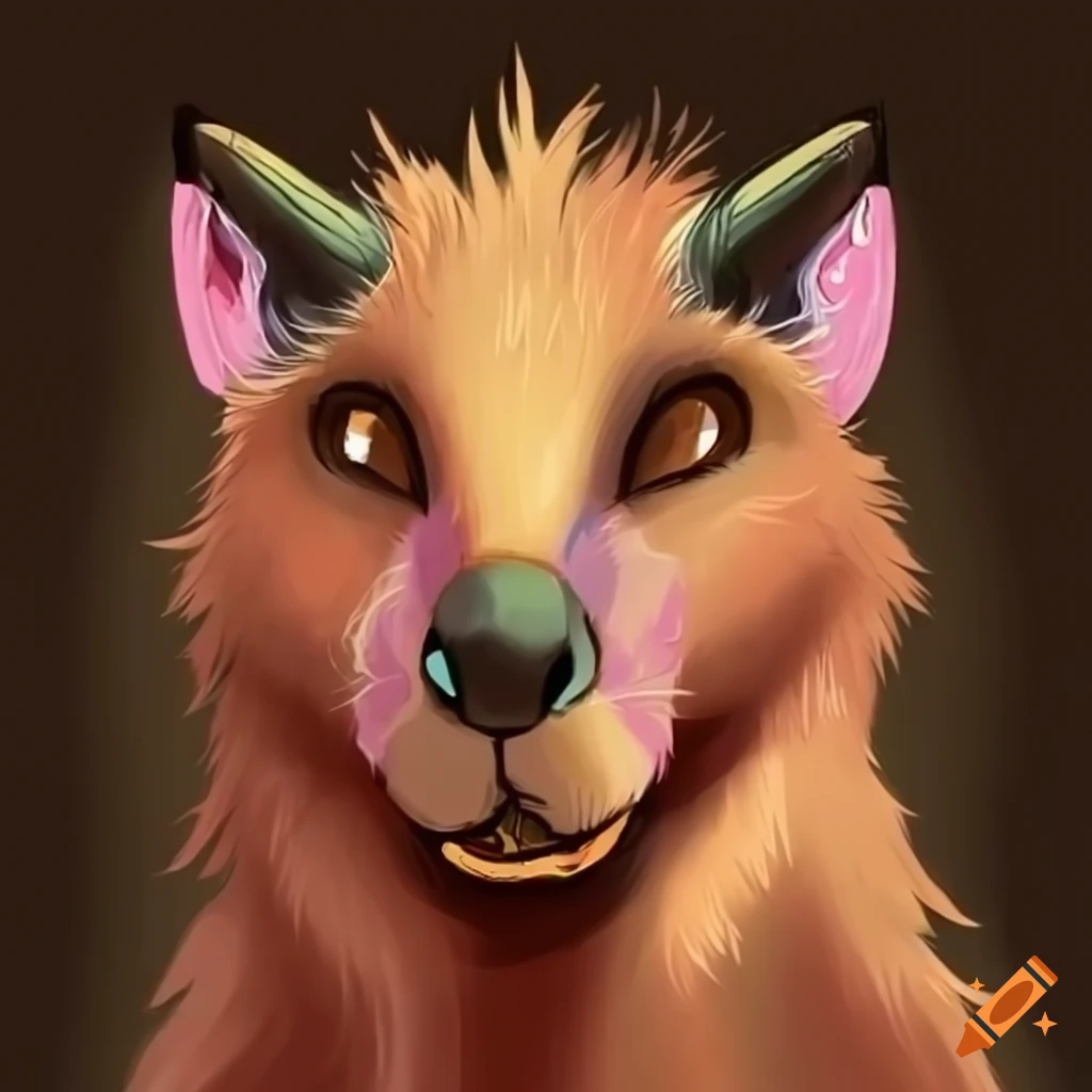 Cute chibi female capybara character on Craiyon