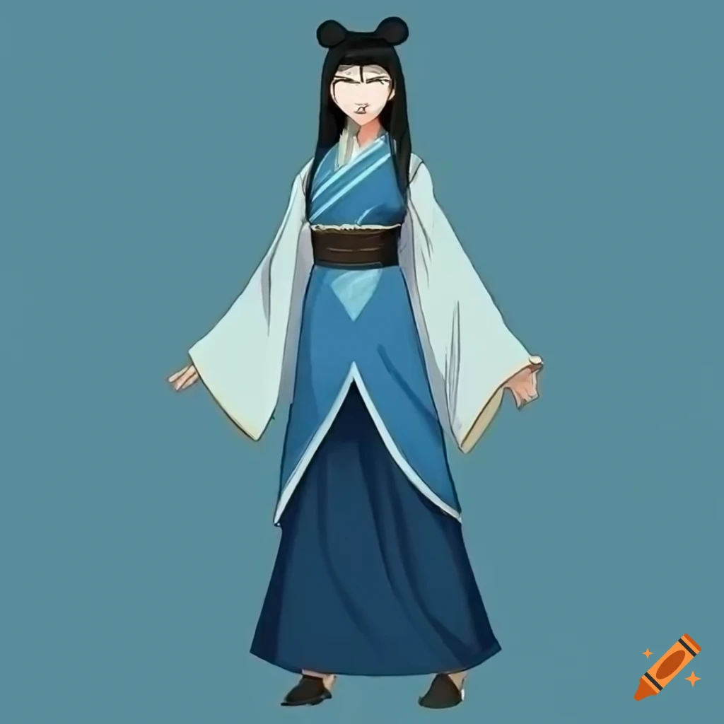 Mai in blue water tribe attire