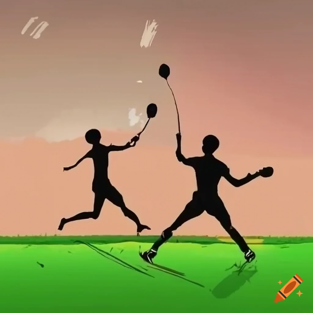 Simplistic 2d badminton game with clean visuals on Craiyon