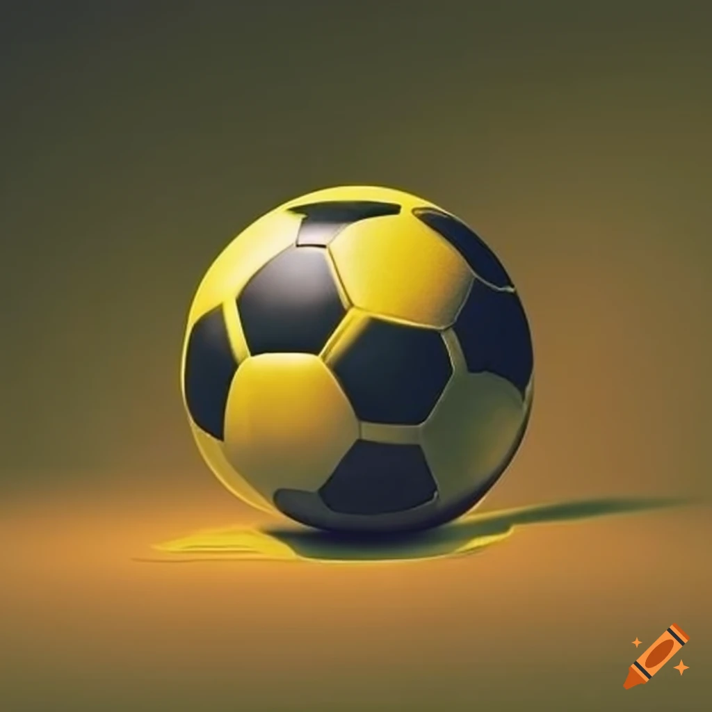 Soccer ball illuminated by a light bulb on Craiyon