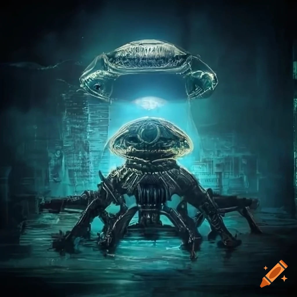 surrealist aliens machines and spaceship artwork