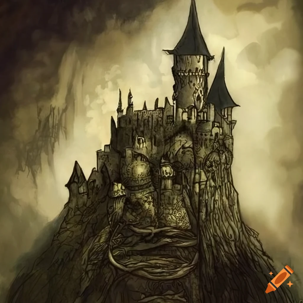 Dark Fantasy Castle Art — ART REALMS & FANTASY MAP SYMBOLS, castle art 