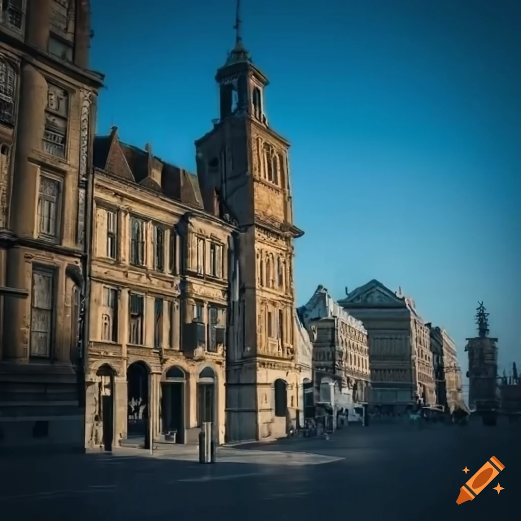 historic city with a port gate