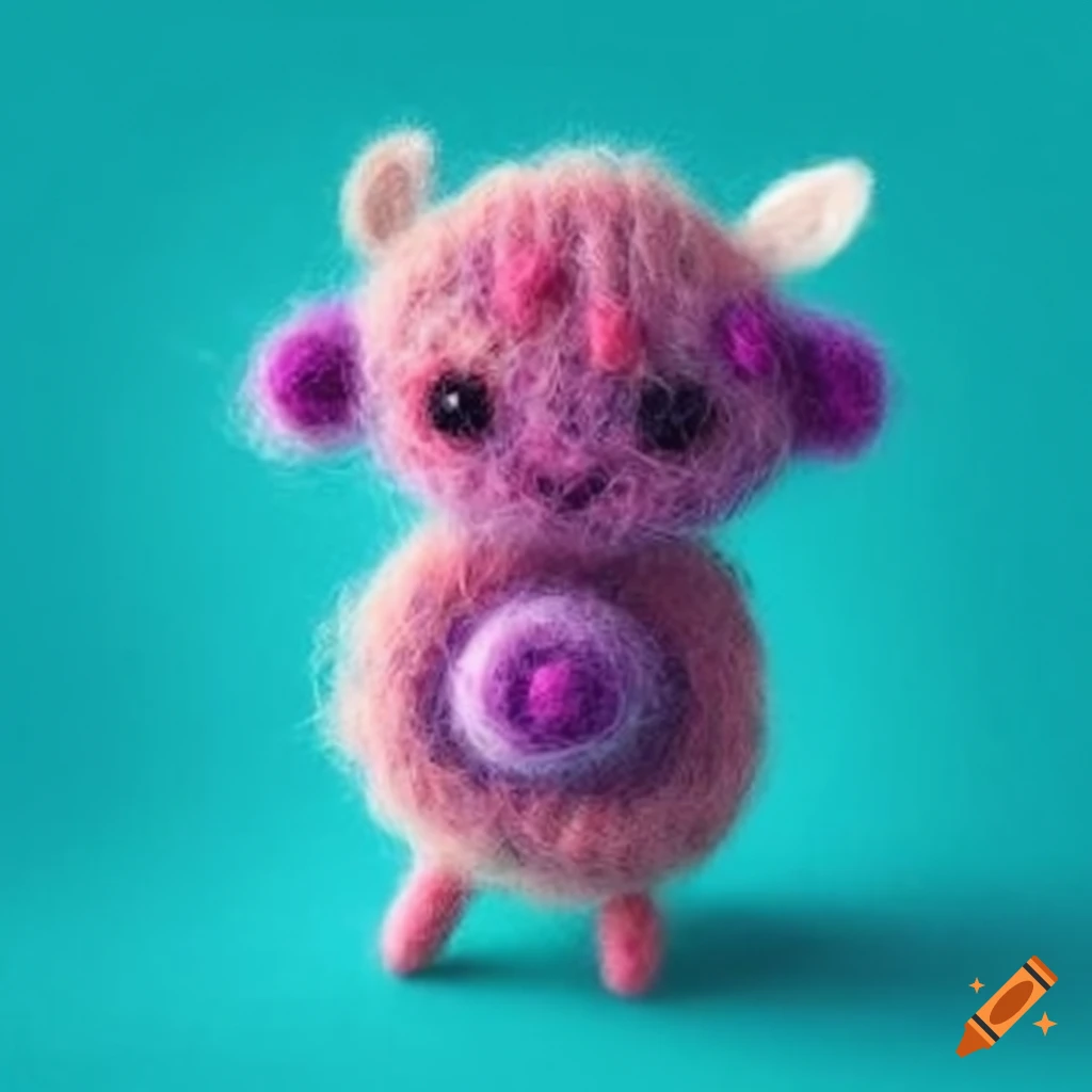 Creatures made of felted wool