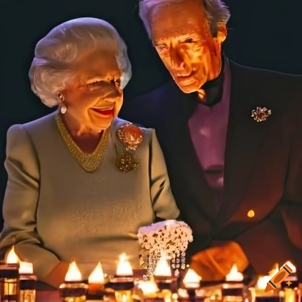 Romantic candlelit date with queen elizabeth and clint eastwood on Craiyon