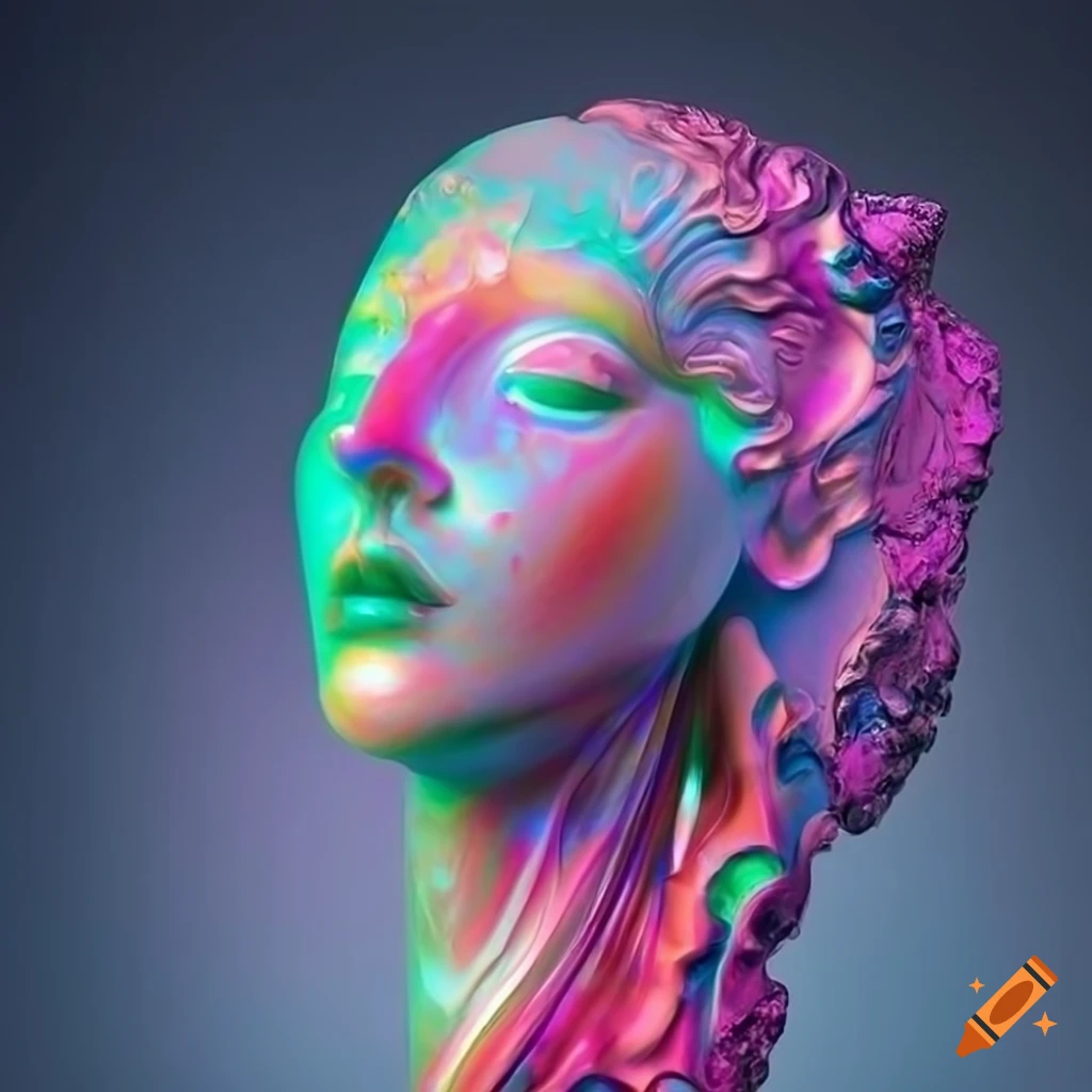 Ultra hd sculpture with vivid composition