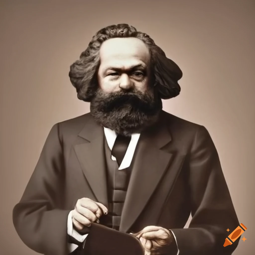 Historic photograph of karl marx during a debate