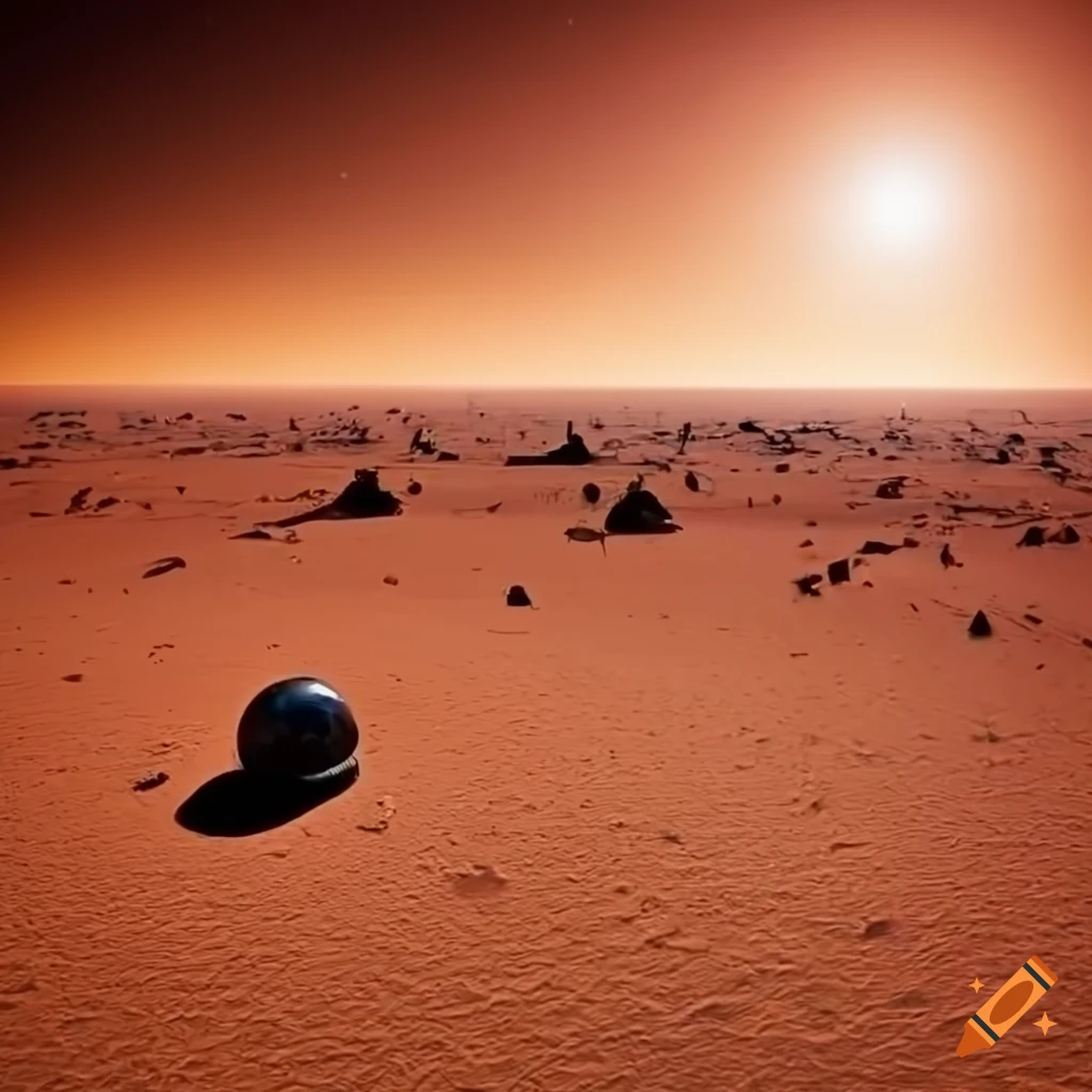 landscape of a desert in outer space