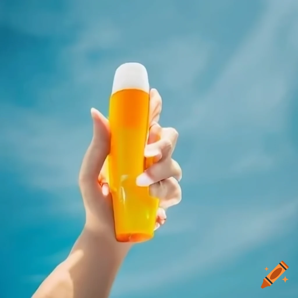 Applying sunscreen on arm in the sun on Craiyon