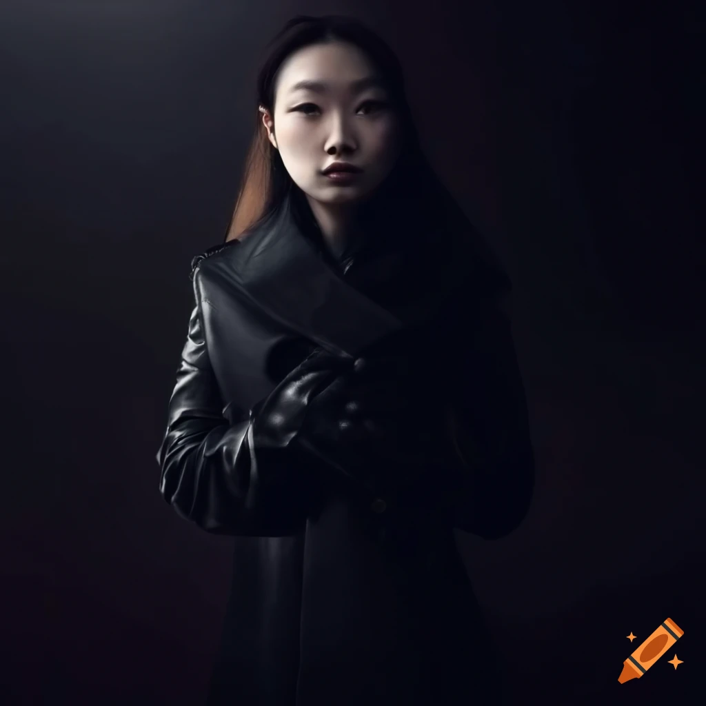 stylish Chinese woman on a rooftop