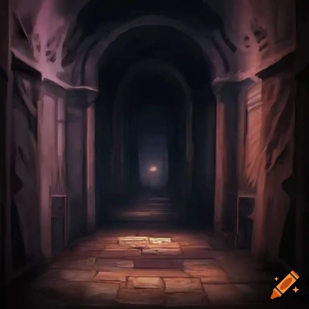 image of a mysterious dungeon hallway