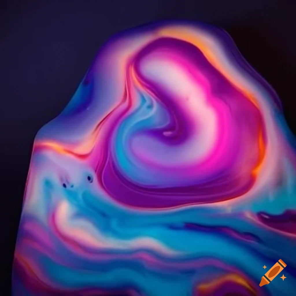 vibrant nebulae made of melted soap