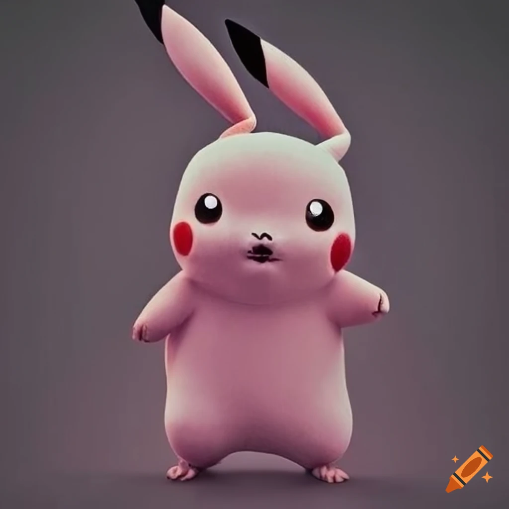 Cute realistic eevee pokémon creature, adorable face, macro, high  resolution, grayscale, stunning 3d render