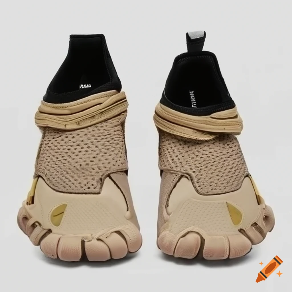 beige-hightop-flat-soled-laced-running-shoe-for-men-on-craiyon