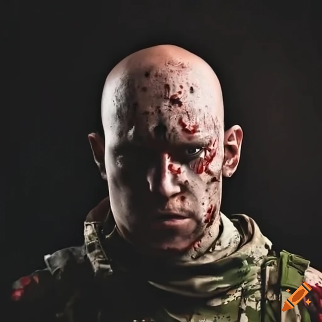 image of a wounded military man