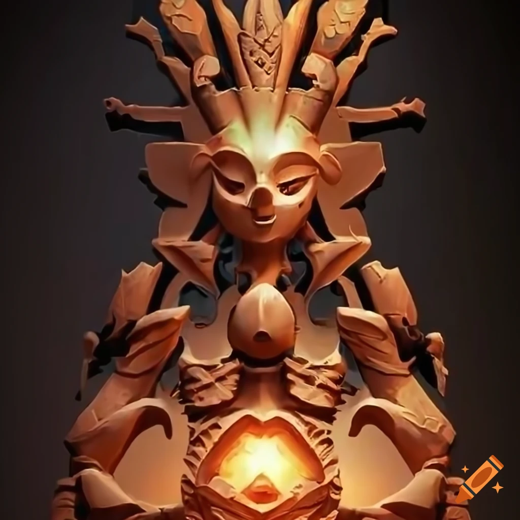 detailed carving of Gerudo sapphire in architectural style