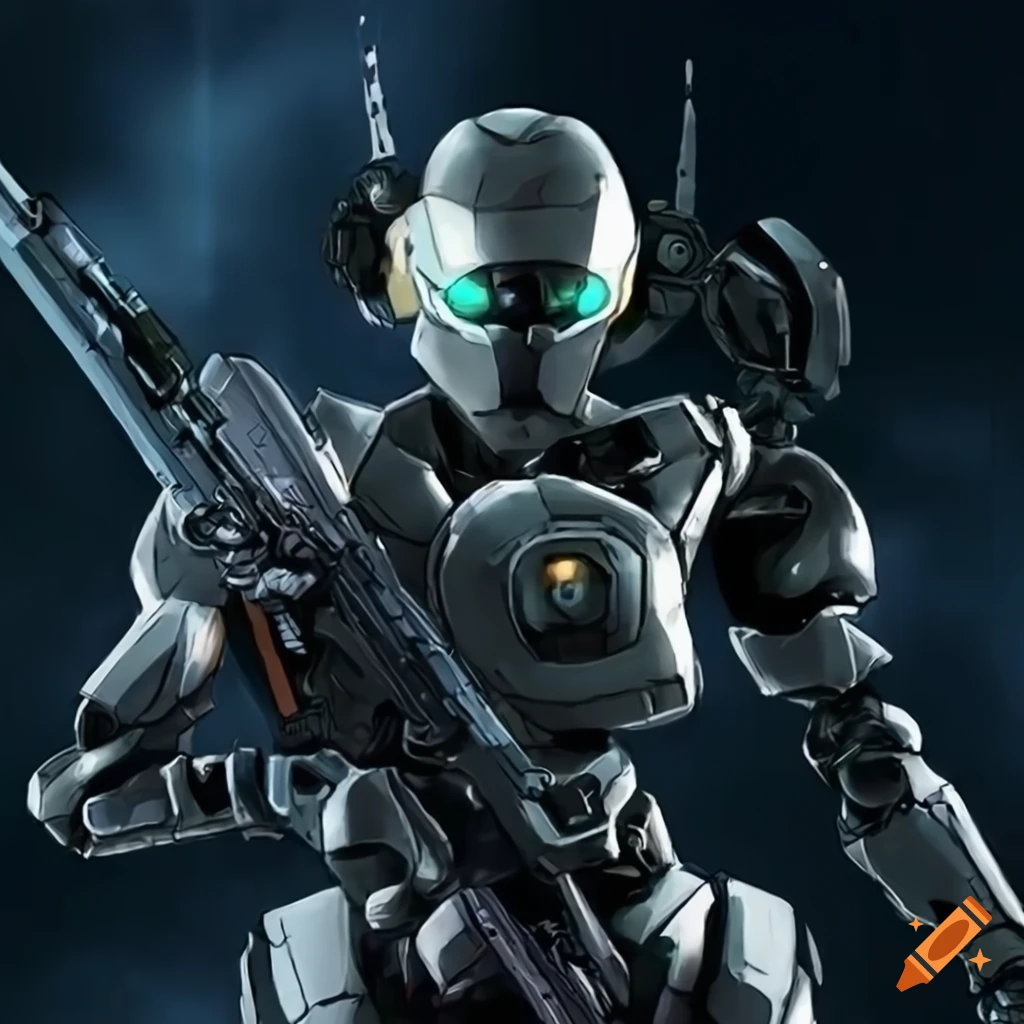 anime-style robot soldier