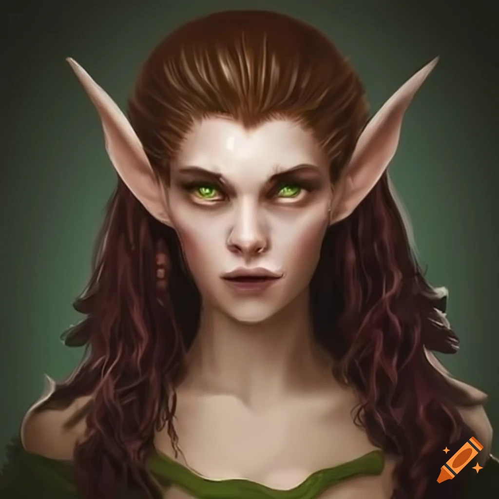 Digital art of an elf woman on Craiyon