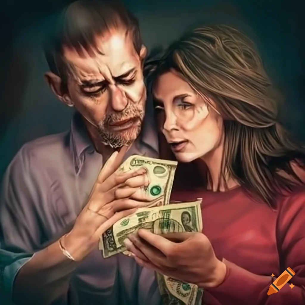 realistic depiction of a stressed family trying to save money