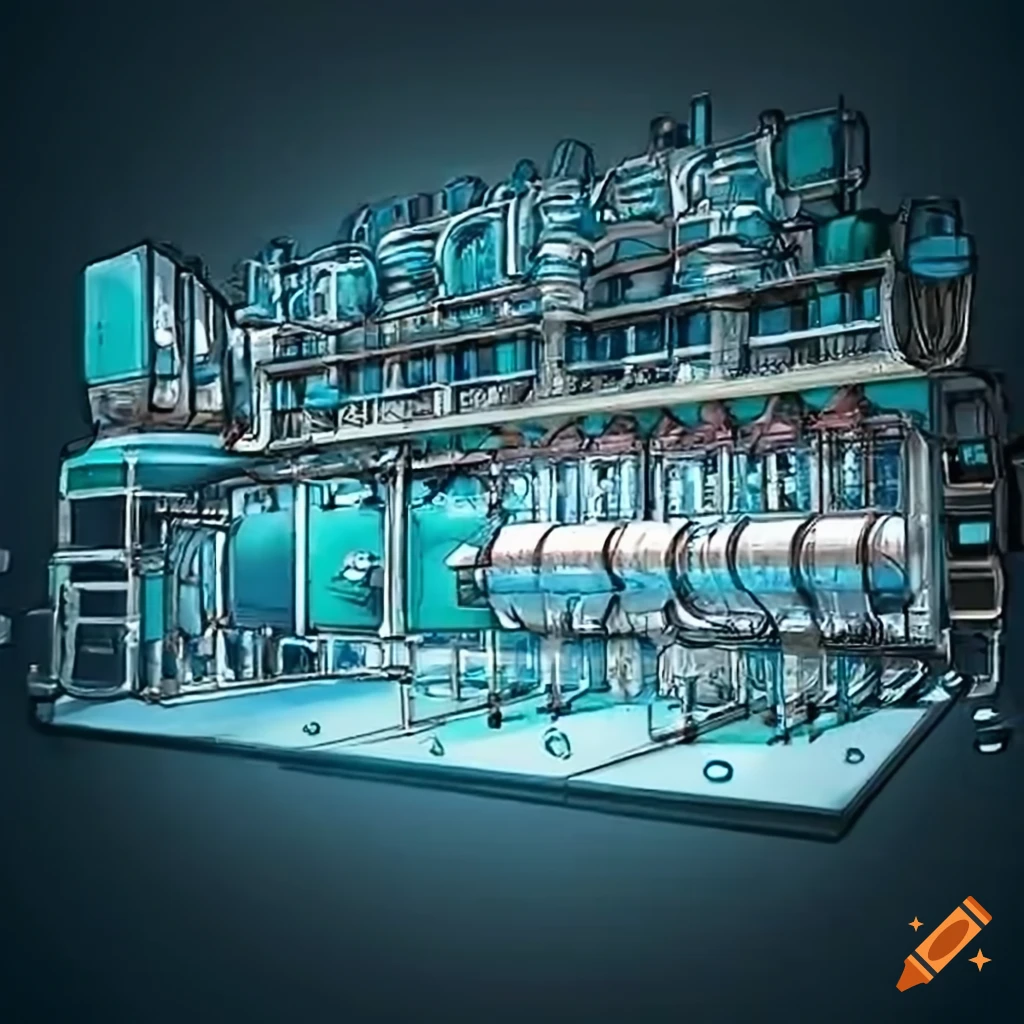 image of futuristic pharmaceutical production line