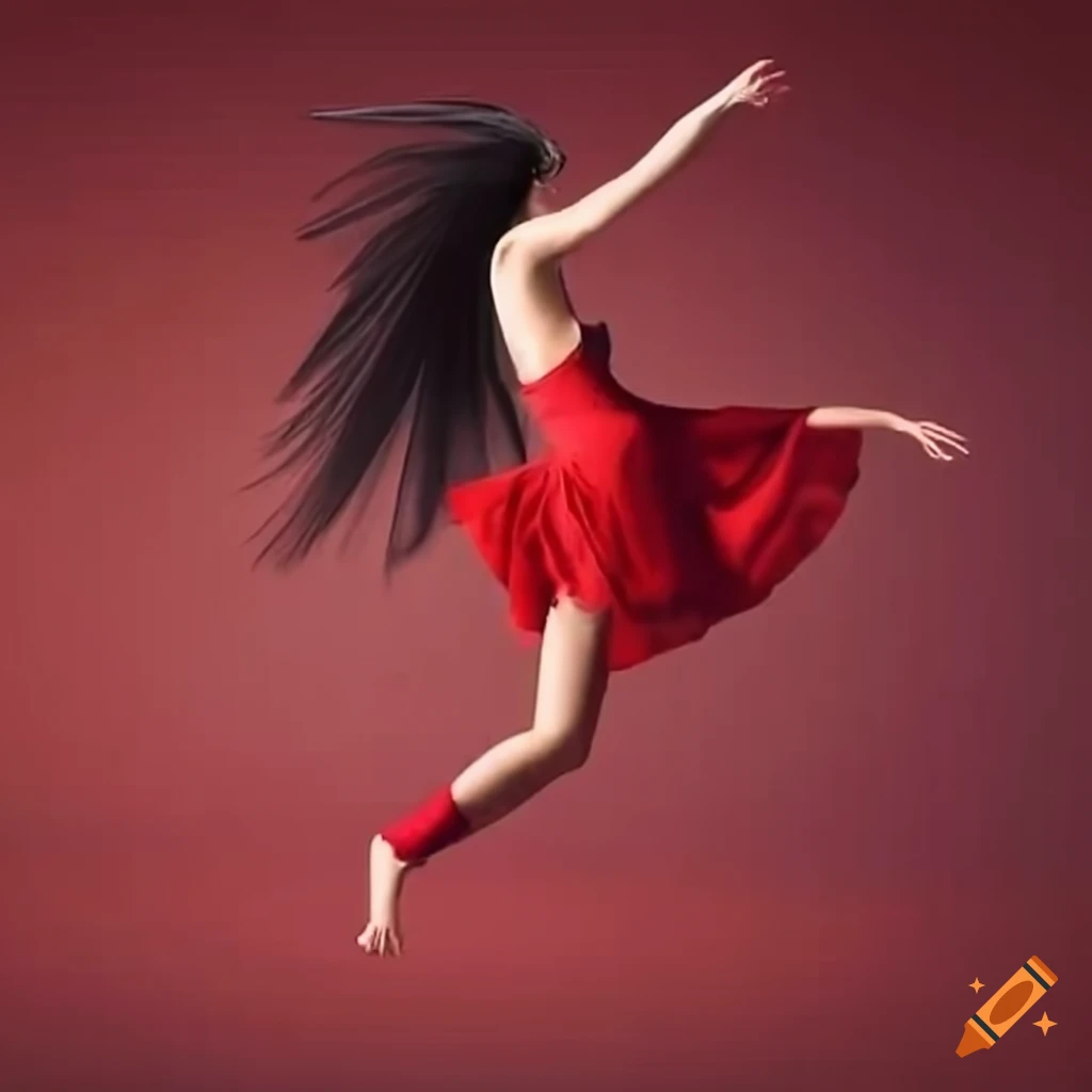 girl-dancing-in-a-red-suit-on-craiyon