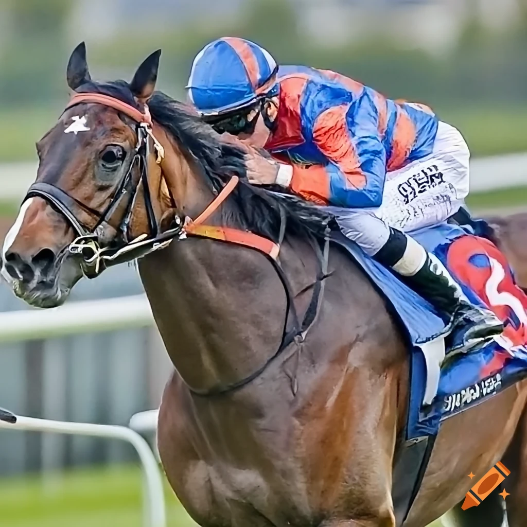 Highquality photo of horse racing at paris longchamp derby on Craiyon