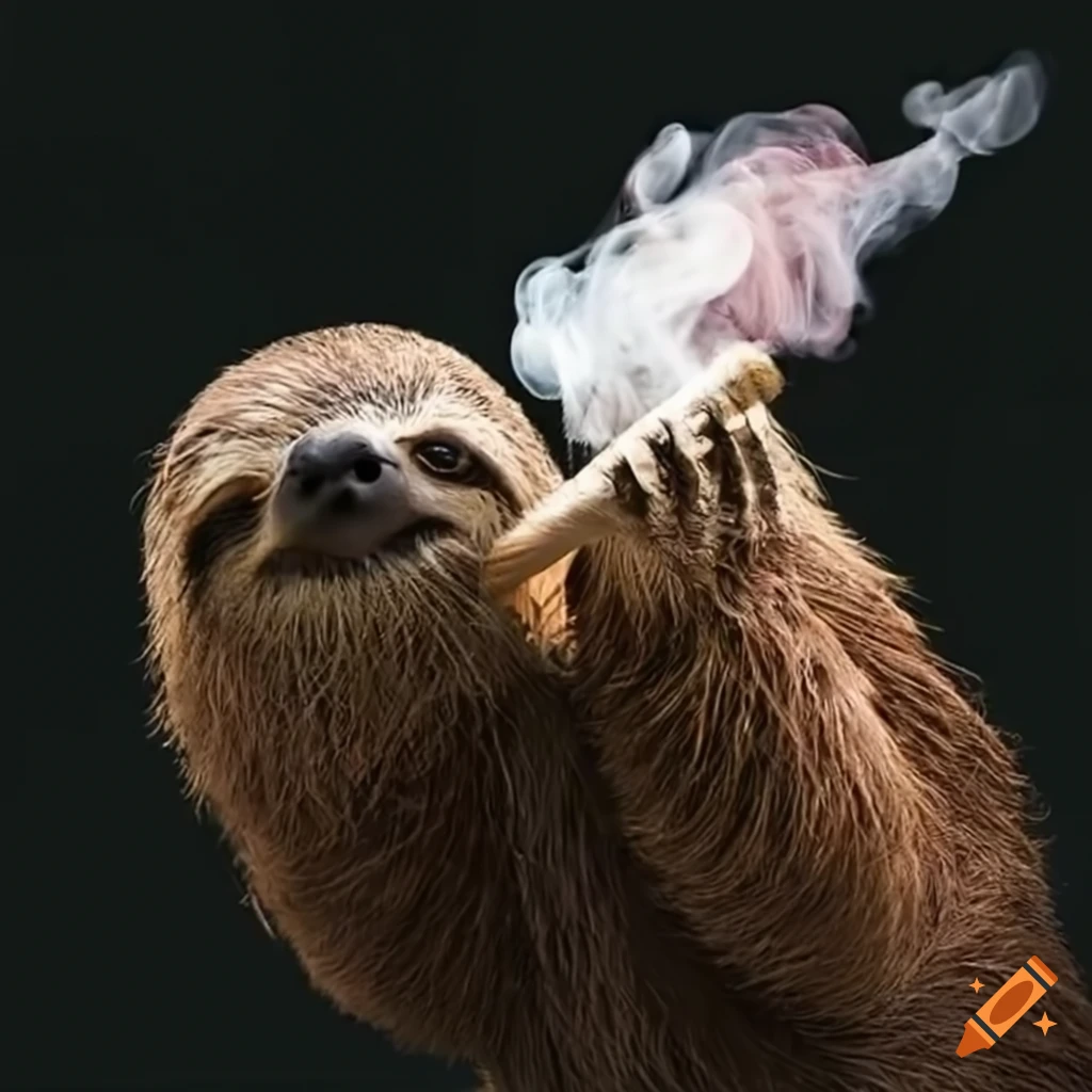 sloth and otter enjoying a moment
