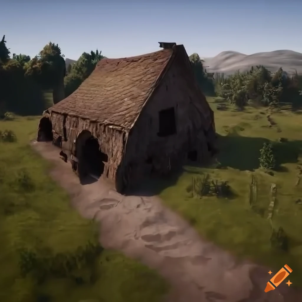 aerial-view-of-colorful-etruscan-hittite-viking-city-in-a-jungle-forest