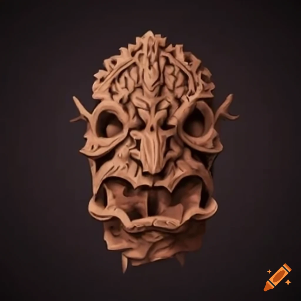 intricate carving of a Zelda game boss