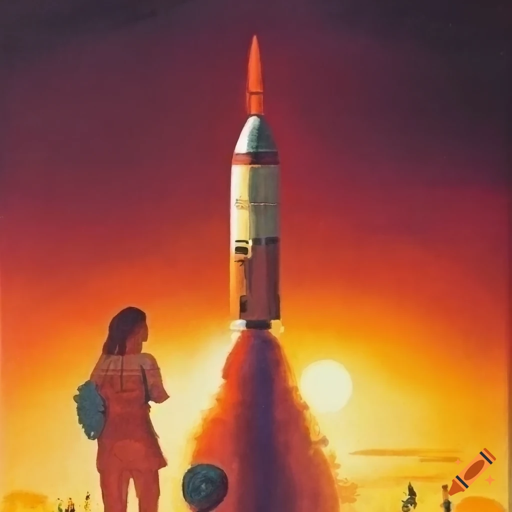 golden hour rocket launch