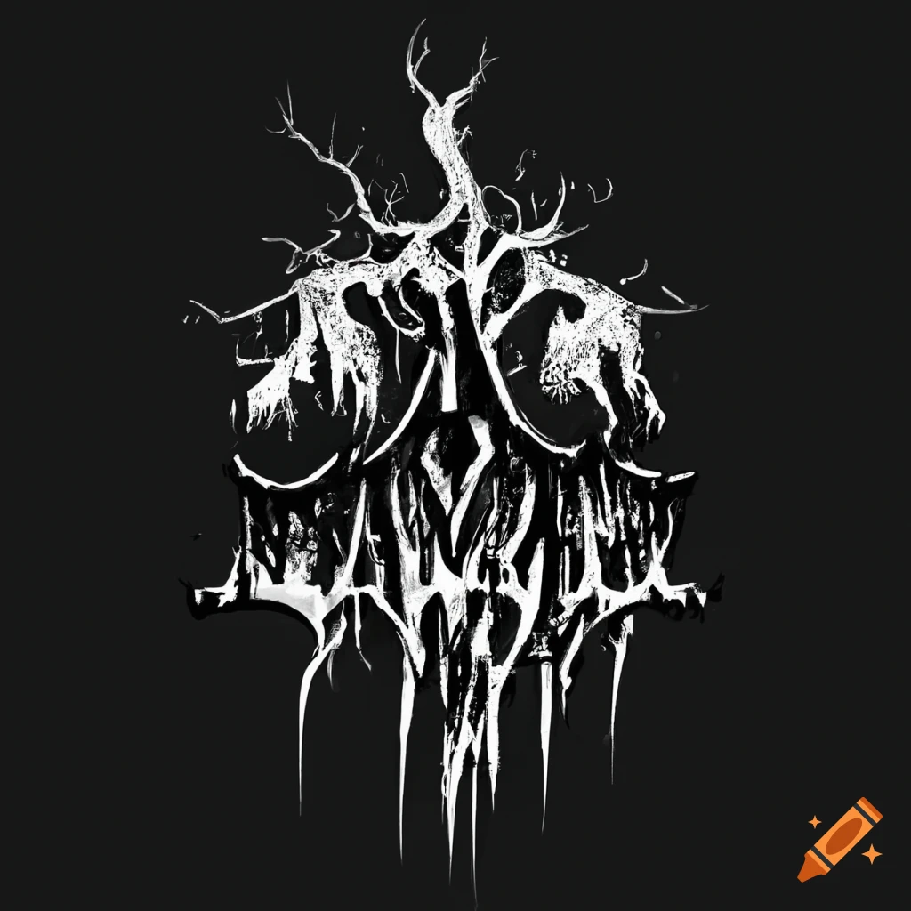 Black metal band logo for nejeses on Craiyon