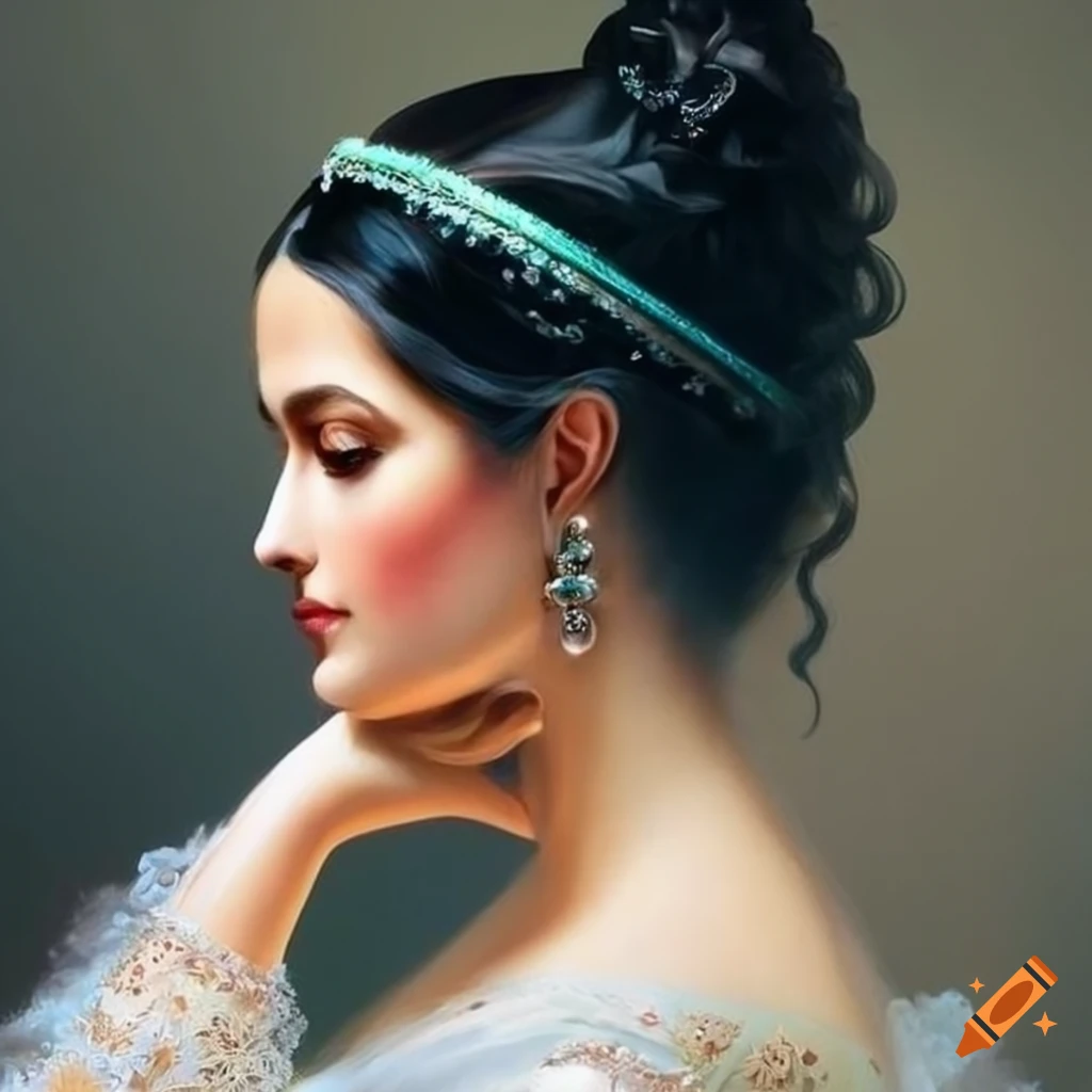 portrait of a beautiful Victorian era lady