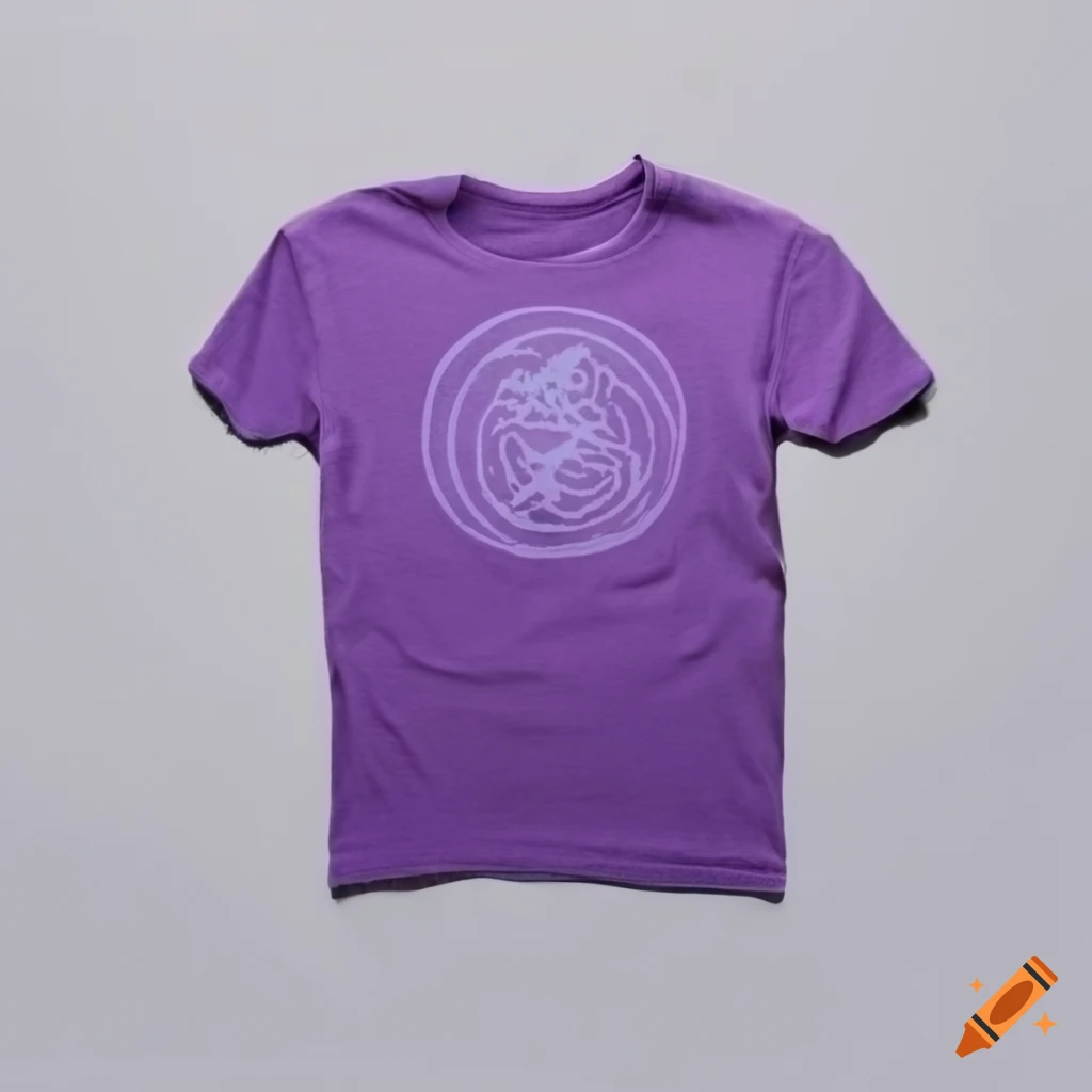 purple sky t-shirt with tree logo on white background