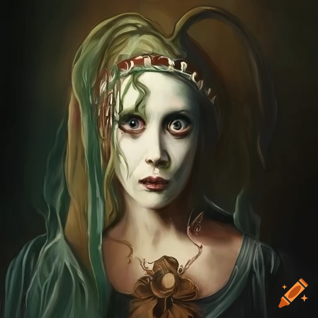 Art nouveau painting of a ghost from a movie on Craiyon