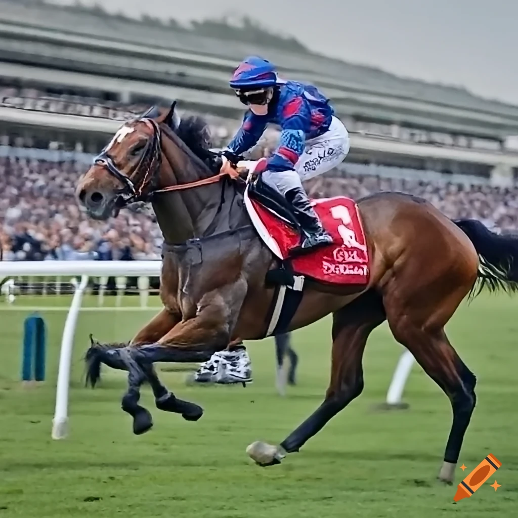 intense horse race at ParisLongchamp