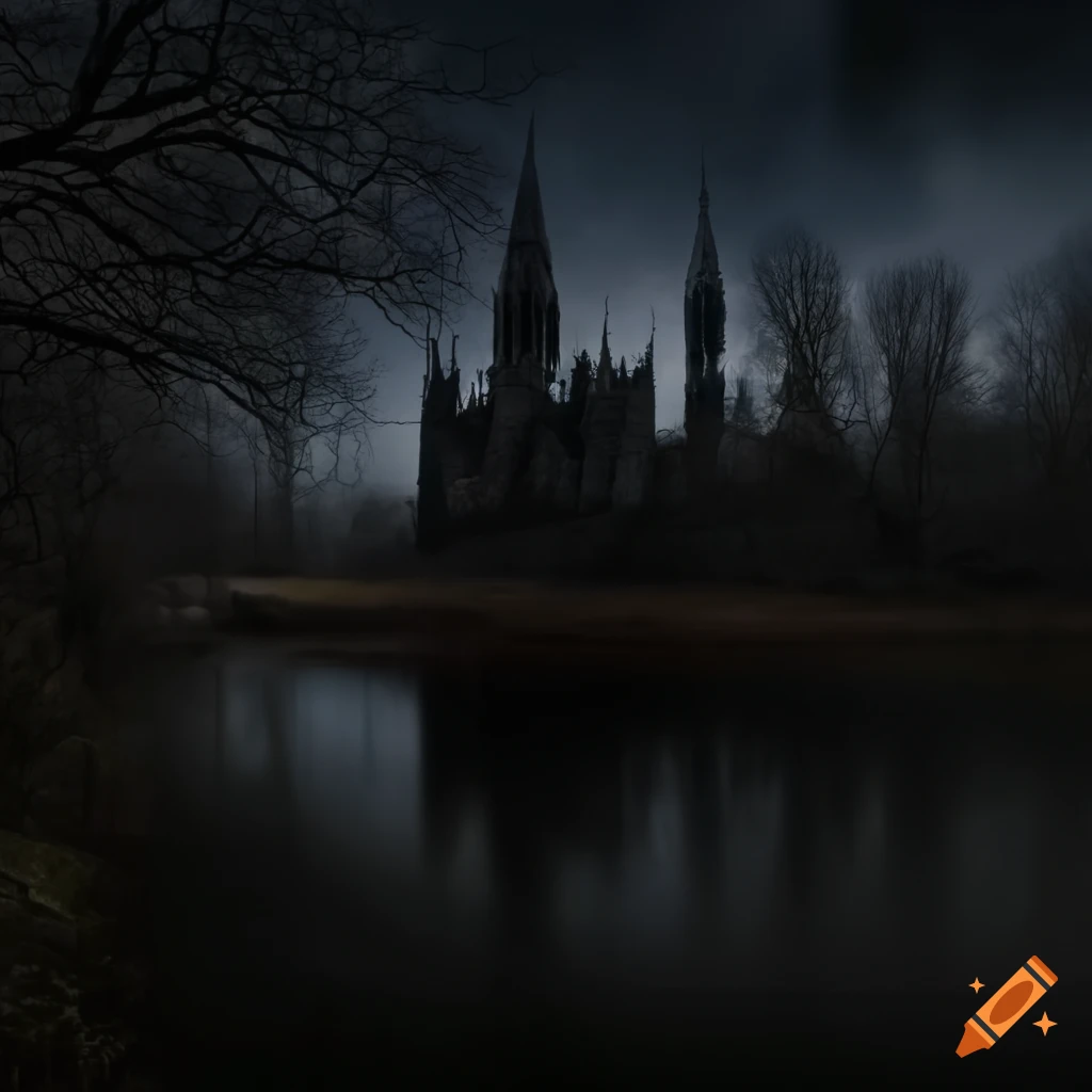 Gothic landscape artwork on Craiyon