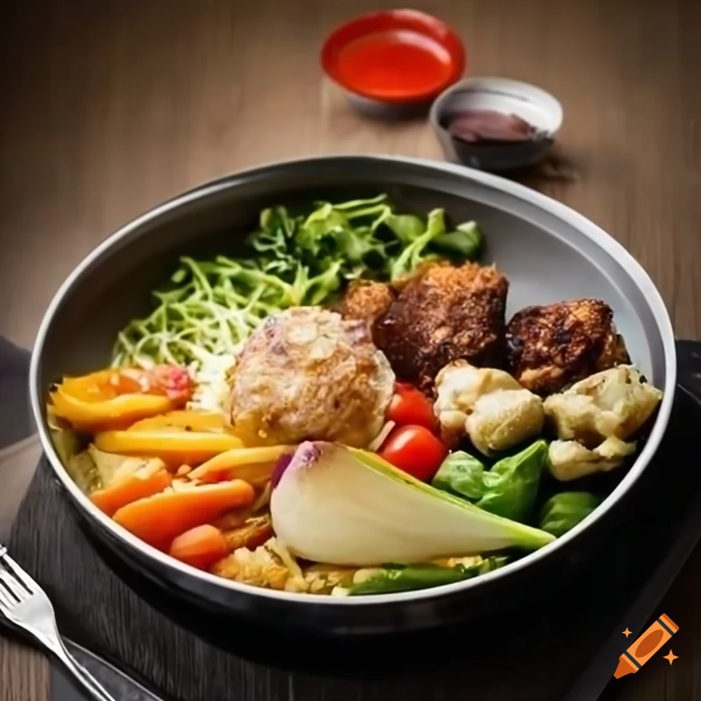 a large cafeteria meal with a variety of vegetables